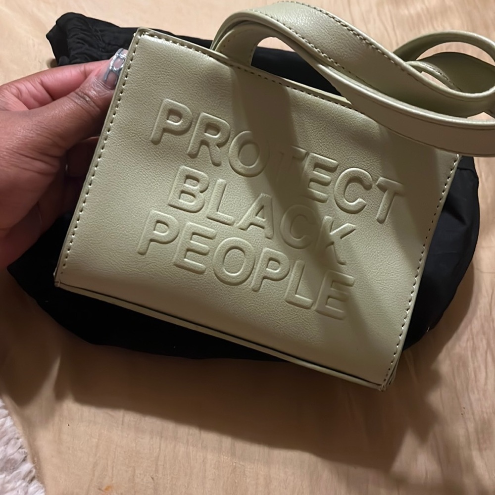 CISE , Protect Black People green mini bag